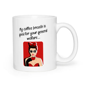 Mugs-Coffee Breath Red Woman